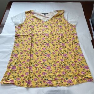 Kate & Mallory Floral Top Lace Stretch Size XL NEW